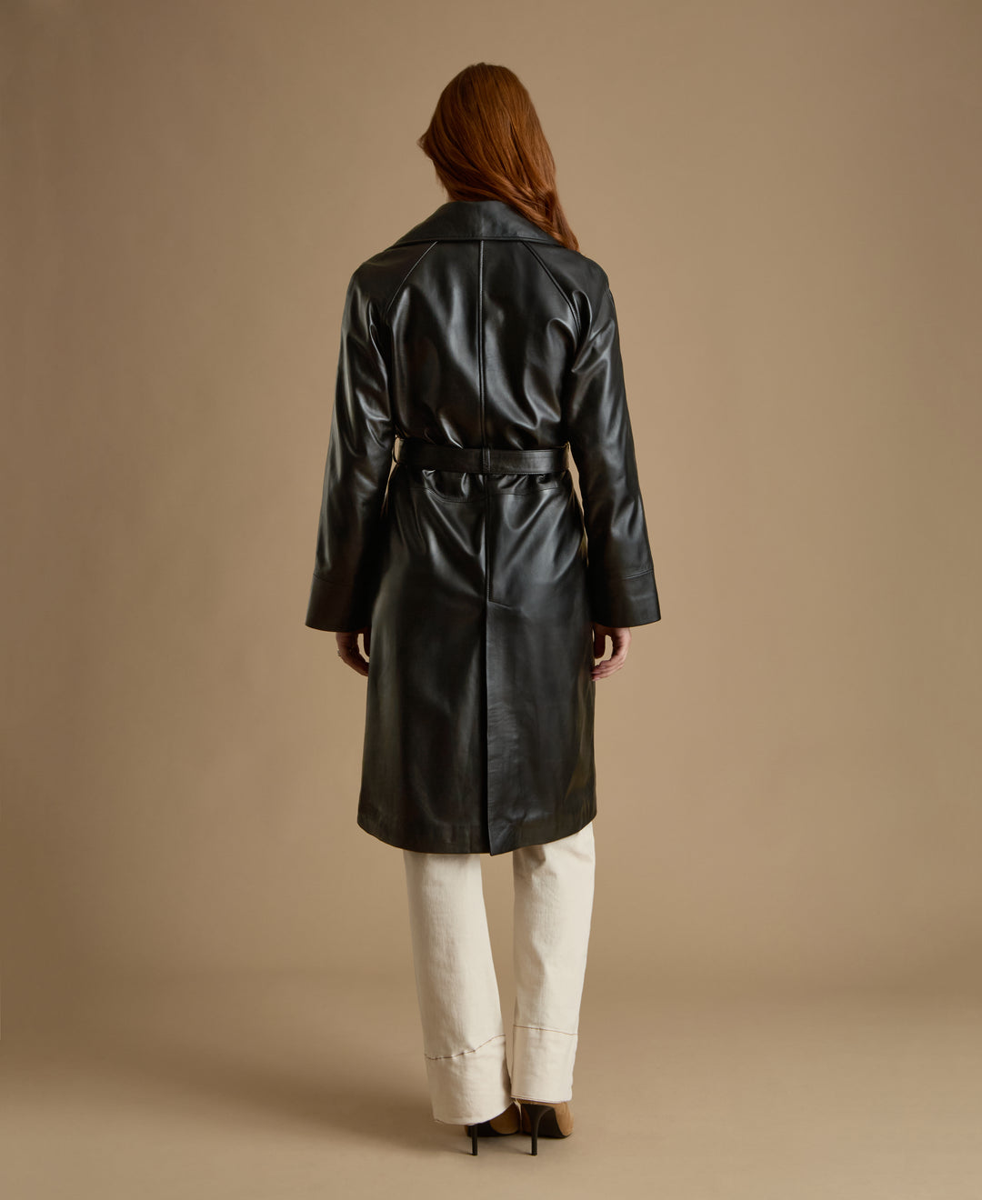 Sloane Leather Trench Coat
