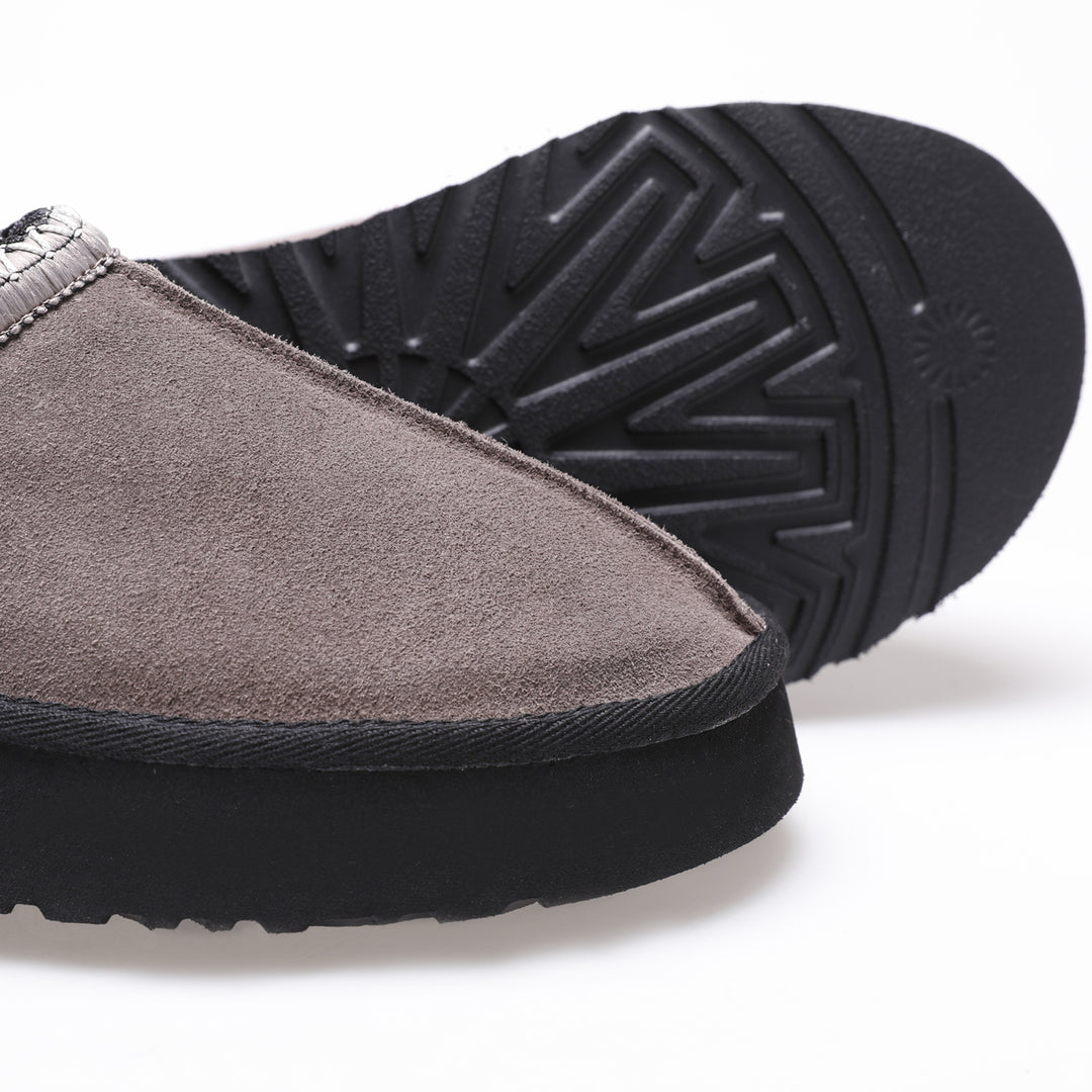 Women's Mini Sheepskin Slippers,Dark Brown Suede