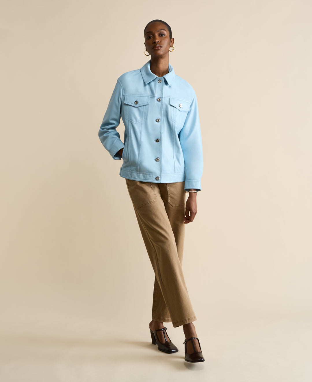 Bobbie Leather Shirt Jacket
