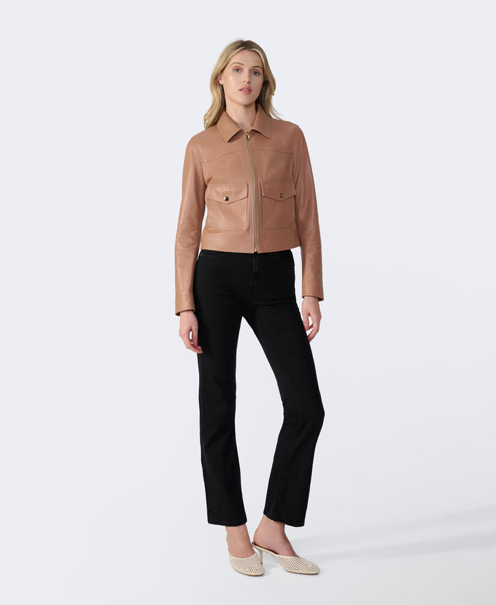 Flora Leather Jacket