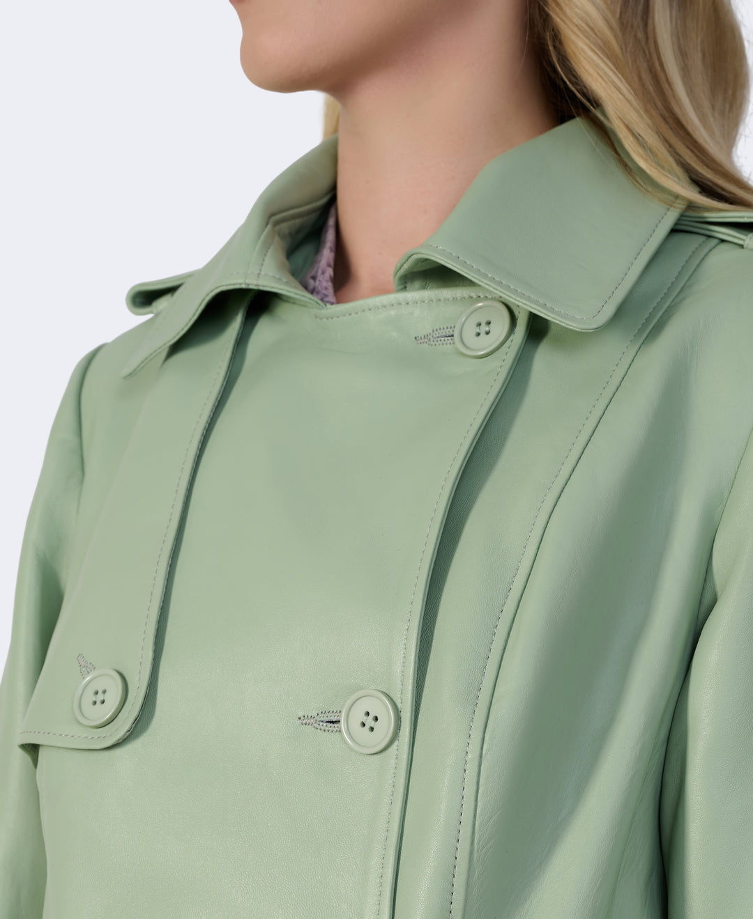 Soho Leather Trench Coat