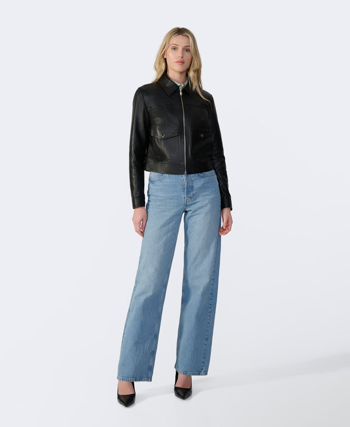 Flora Leather Jacket