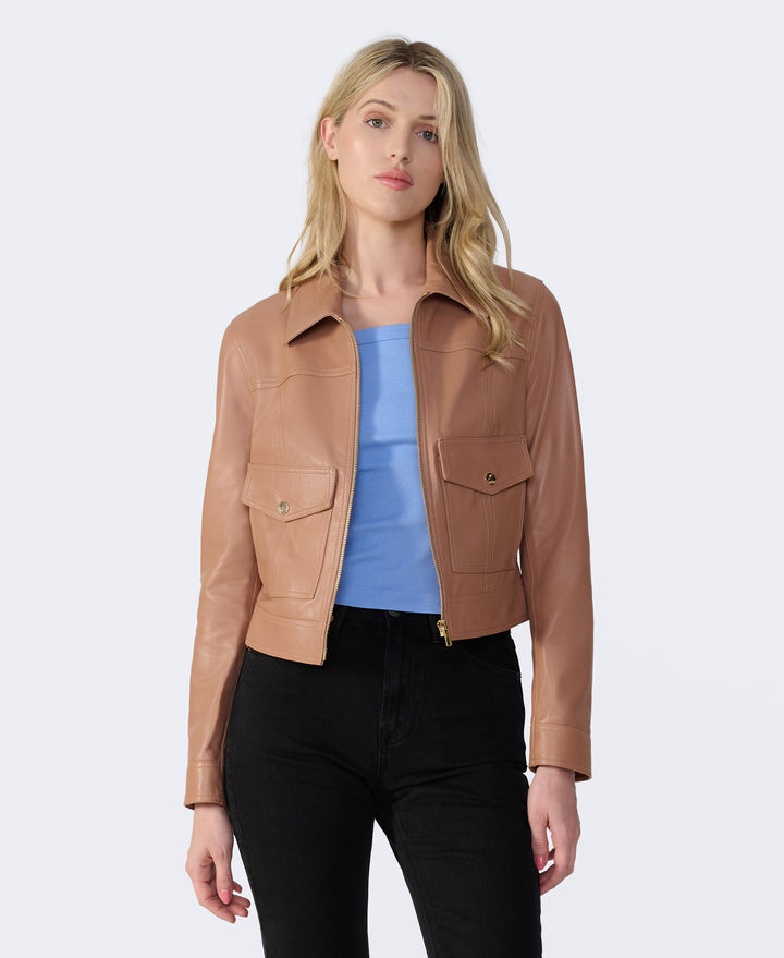 Flora Leather Jacket