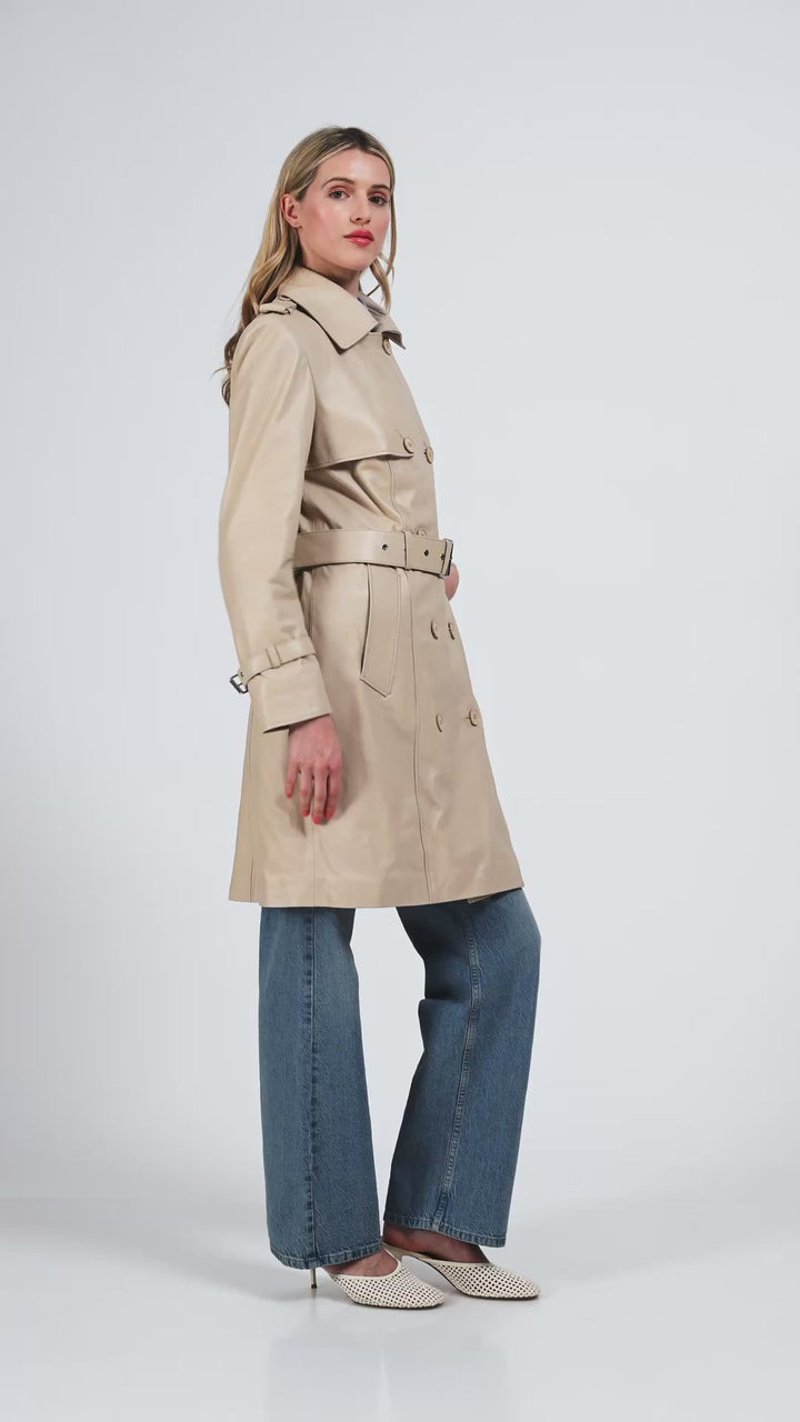 Soho Leather Trench Coat