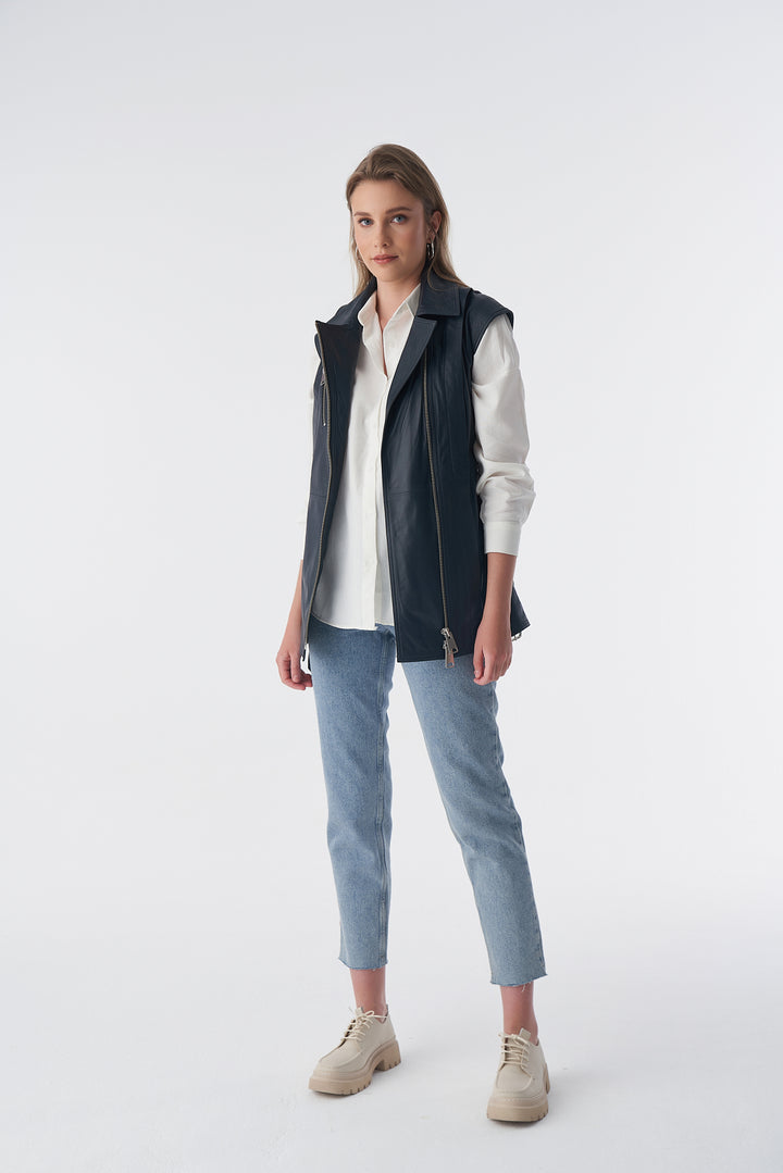Stephanie Leather Vest