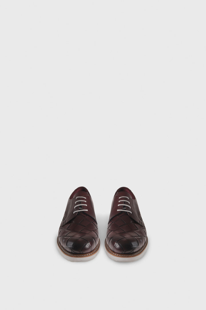 Genuine Leather Antique Burgundy Handmade Men's Shoes