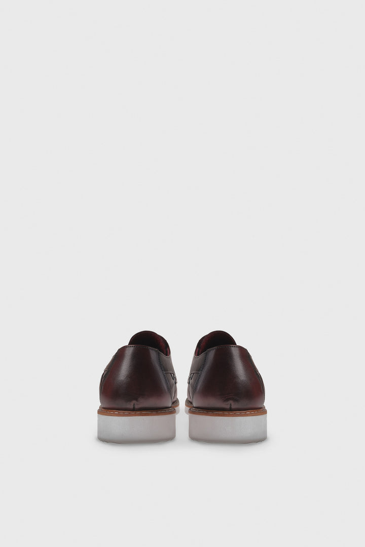 Genuine Leather Antique Burgundy Handmade Men's Shoes