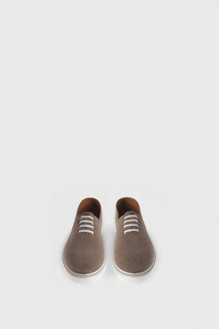 Perforated Real Suede Men's Low Top Sneaker