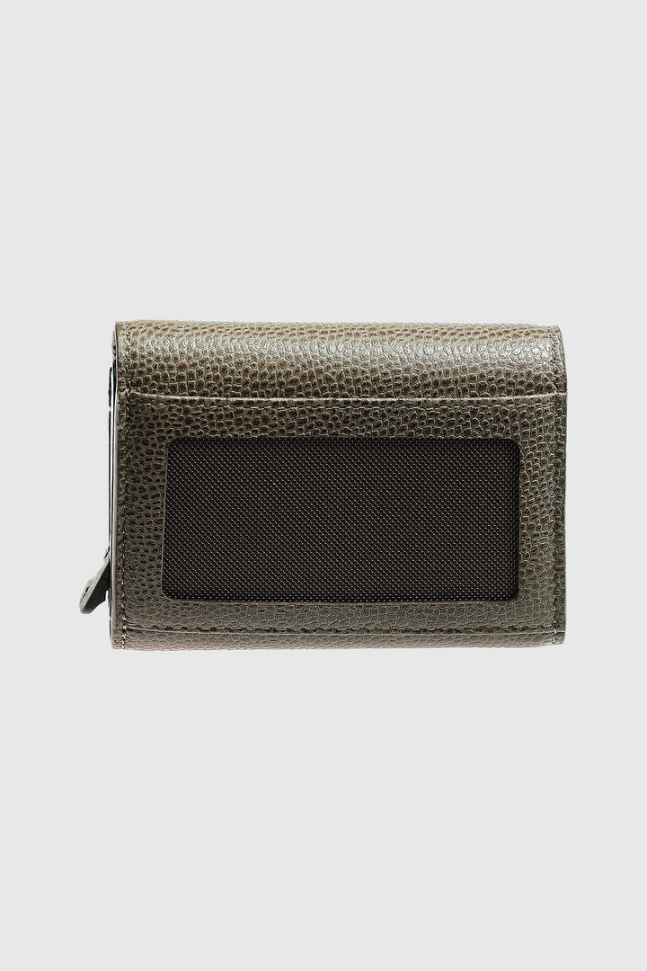 Genuine Leather Caviar Pattern Mouse Snap Closure Wallet \u0026 Card Holder