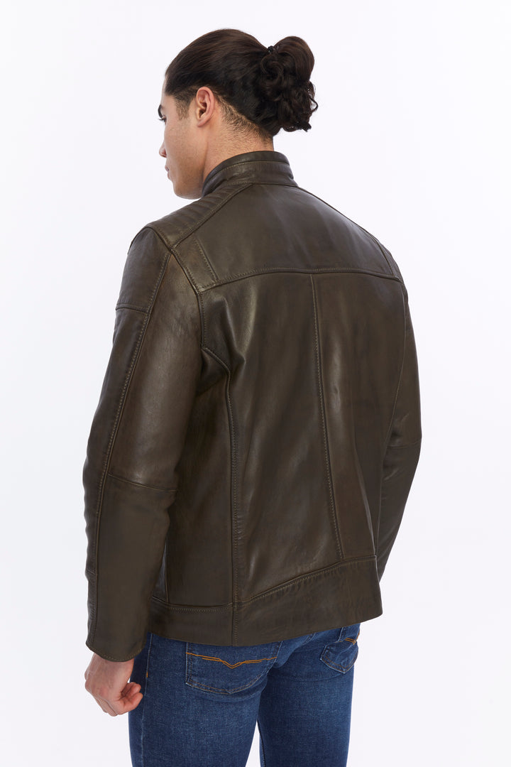 Men's Leather Jacket, Brown