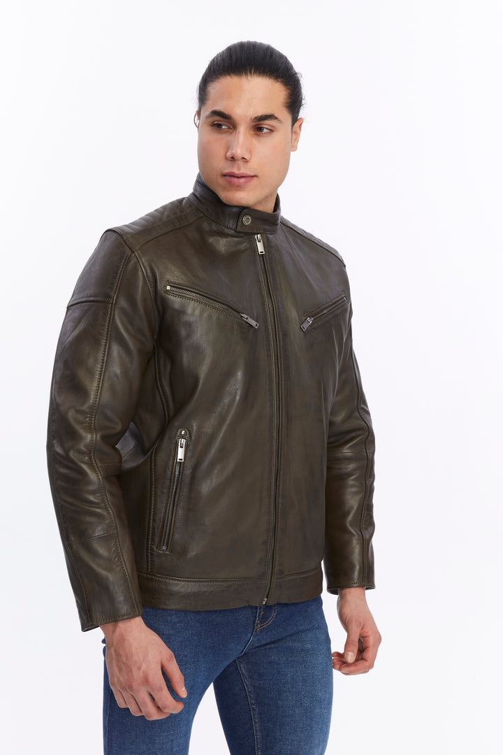 Men's Leather Jacket, Brown