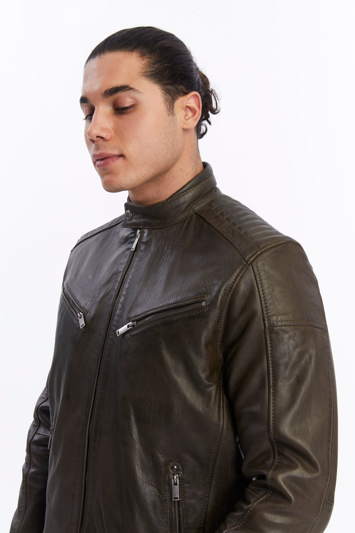 Men's Leather Jacket, Brown