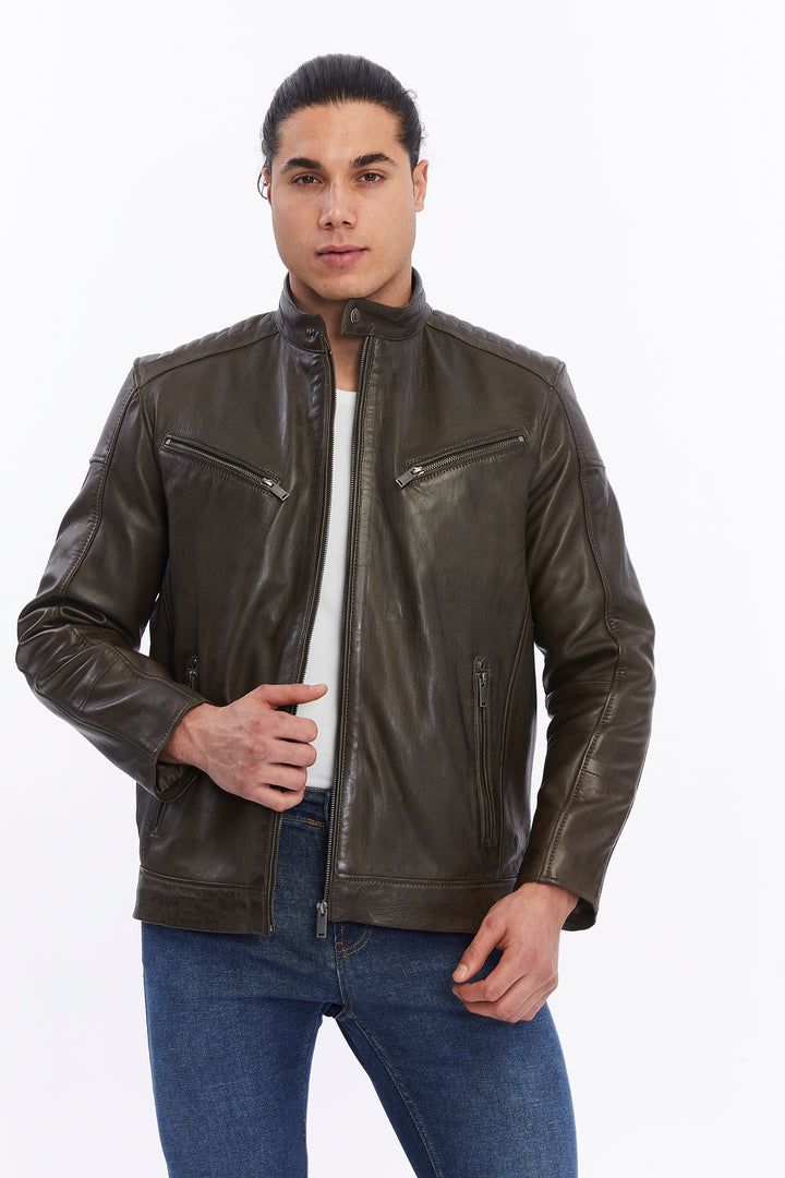 Men's Leather Jacket, Brown