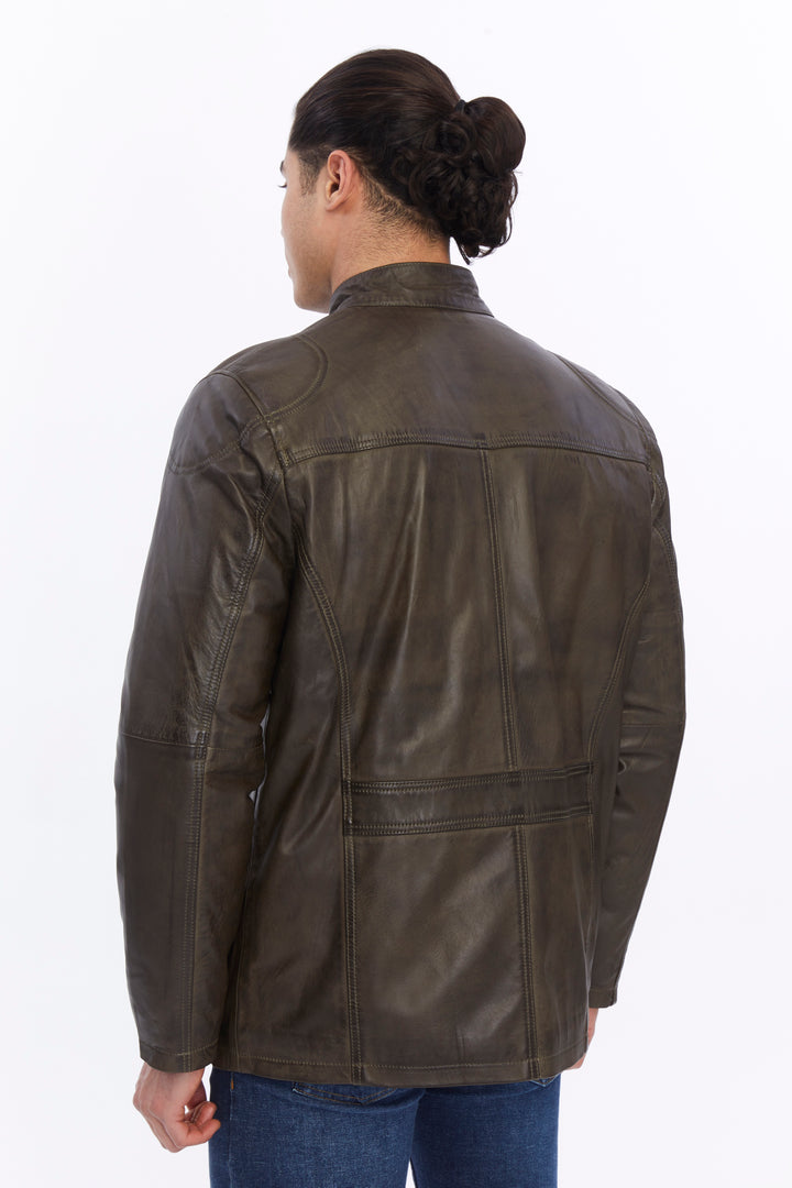 Men's Leather Jacket, Brown