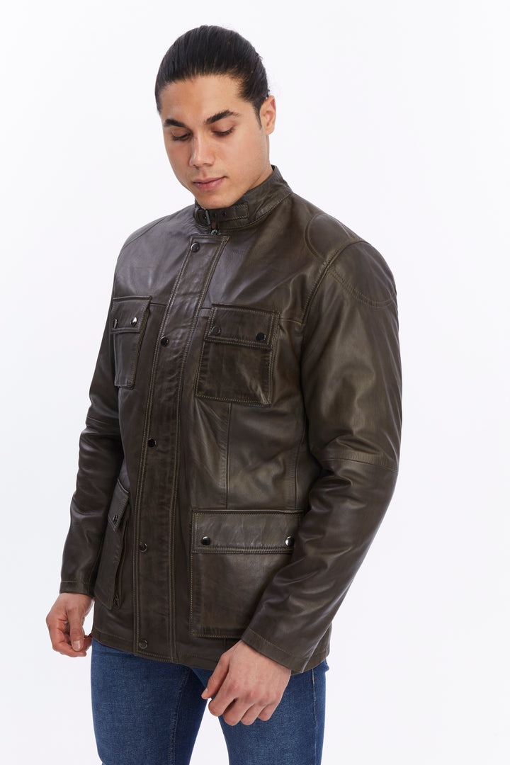 Men's Leather Jacket, Brown