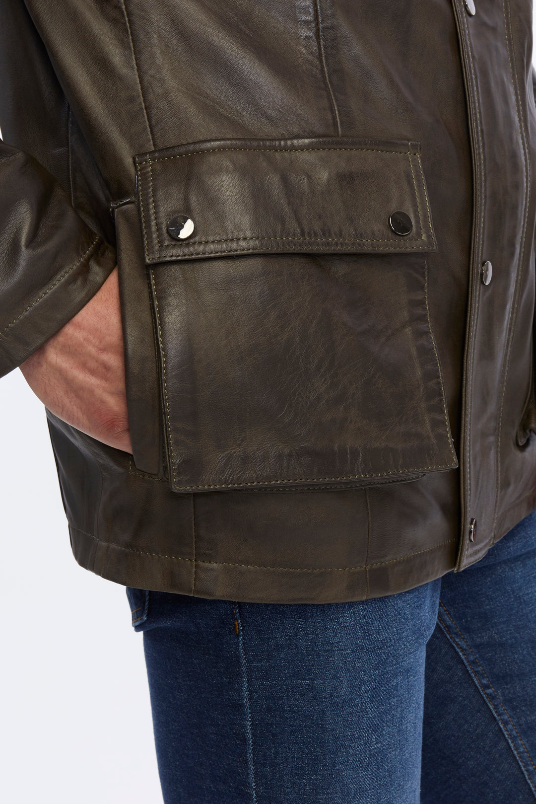Men's Leather Jacket, Brown
