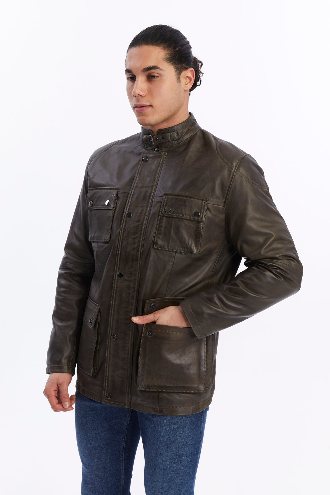 Men's Leather Jacket, Brown