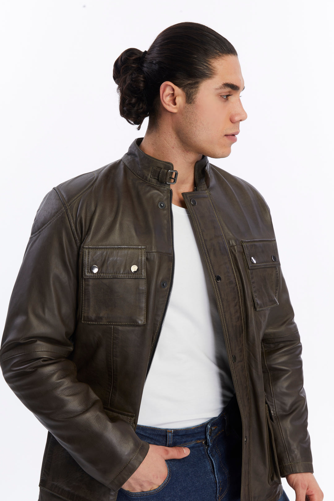 Men's Leather Jacket, Brown