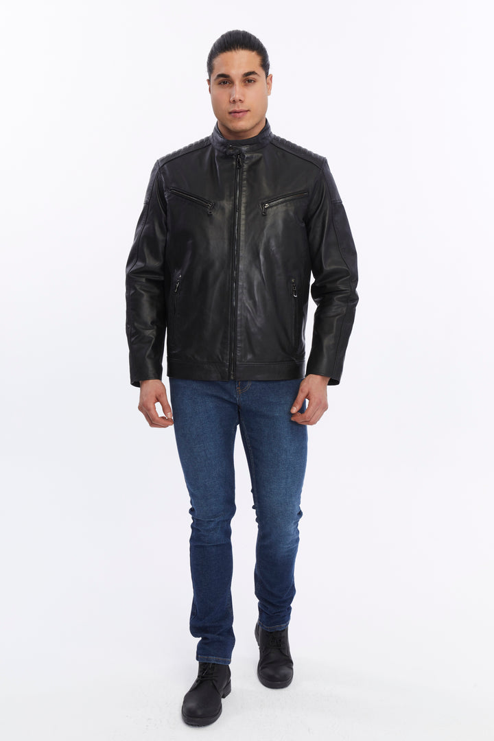 Men's Leather Jacket, Black