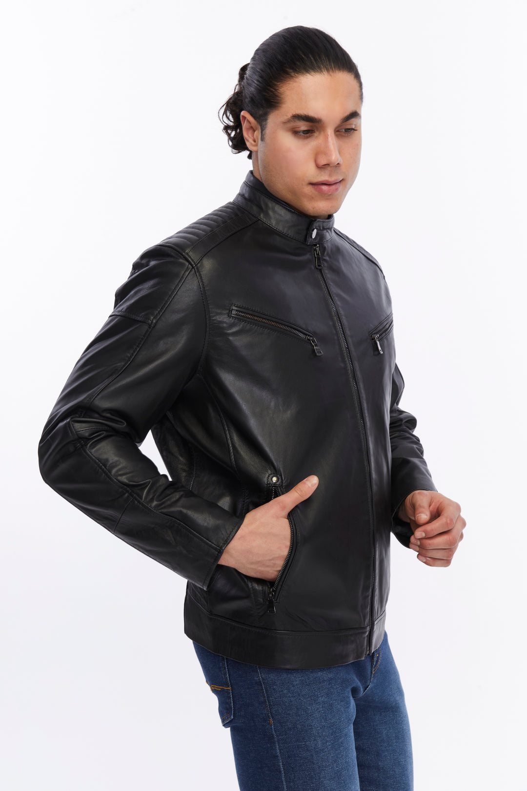 Men's Leather Jacket, Black