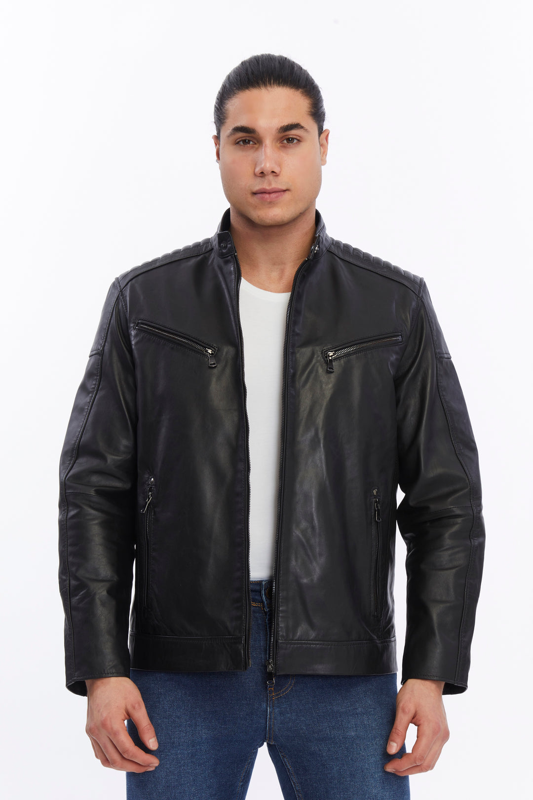 Men's Leather Jacket, Black