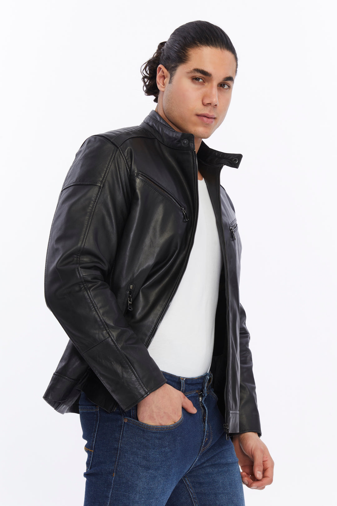 Men's Leather Jacket, Black