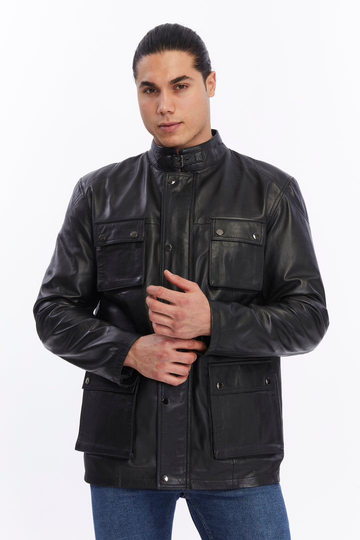 Men's Leather Jacket, Black