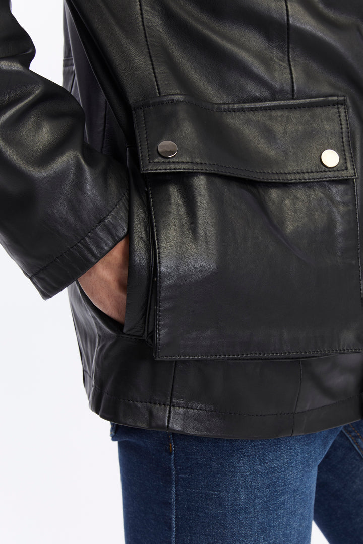 Men's Leather Jacket, Black