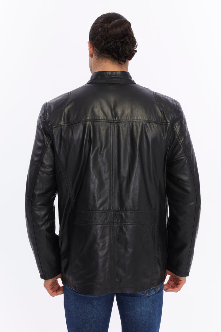 Men's Leather Jacket, Black