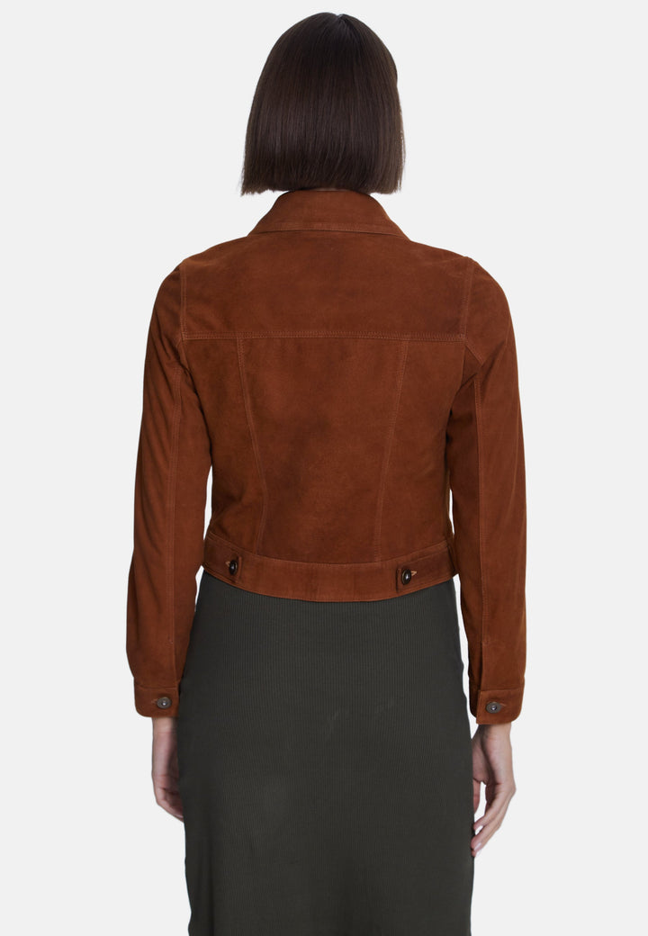 Brown suede jacket - back view