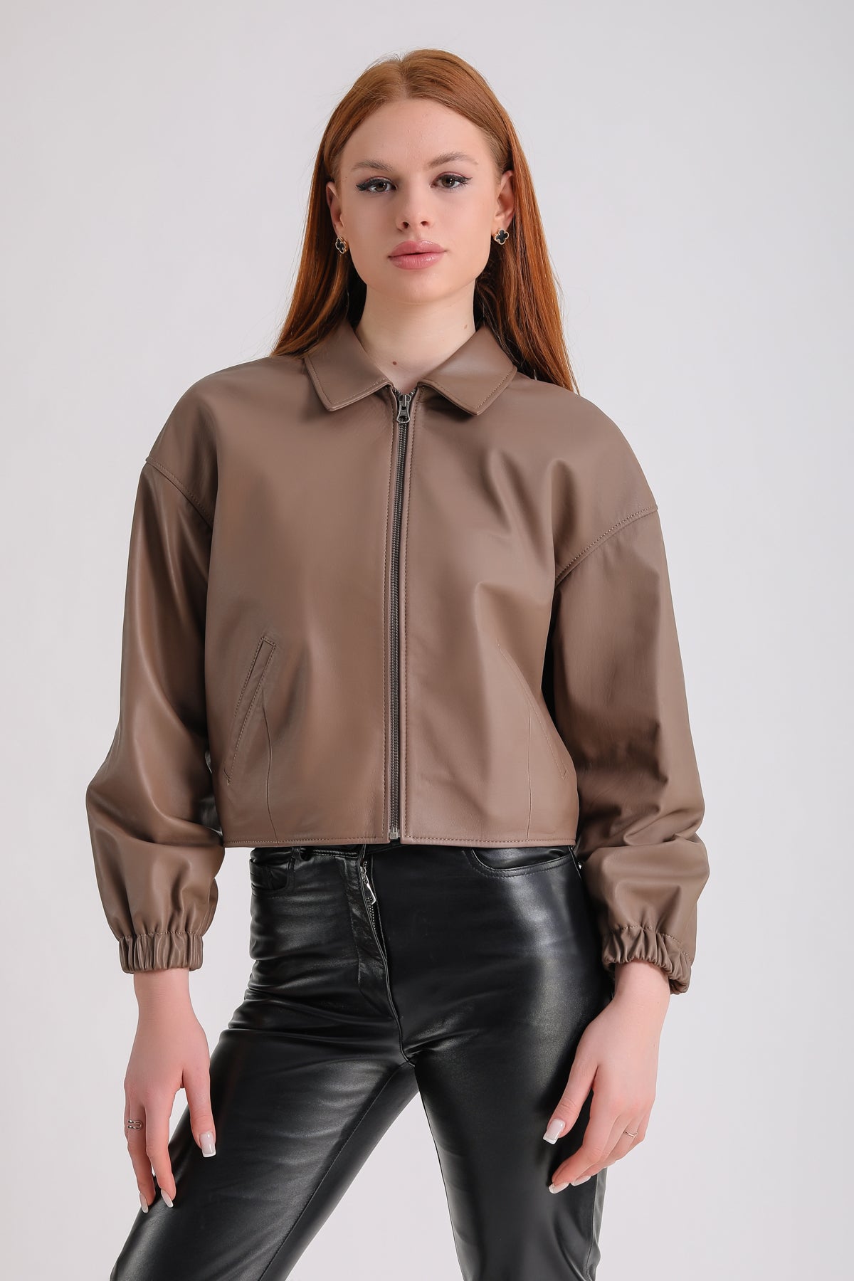 Women's Leather Jacket, Brown