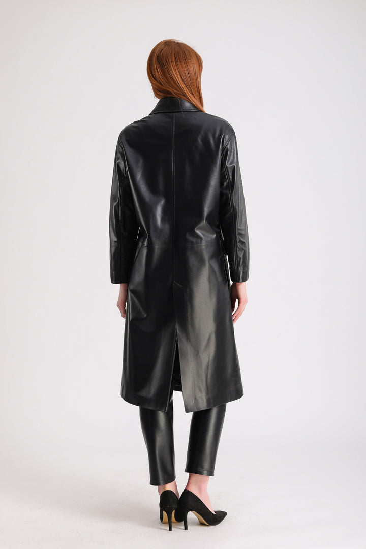 Pimlico Leather Trench Coat