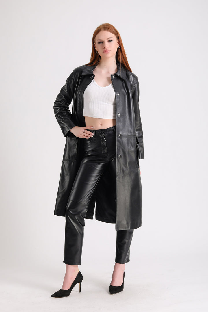Pimlico Leather Trench Coat