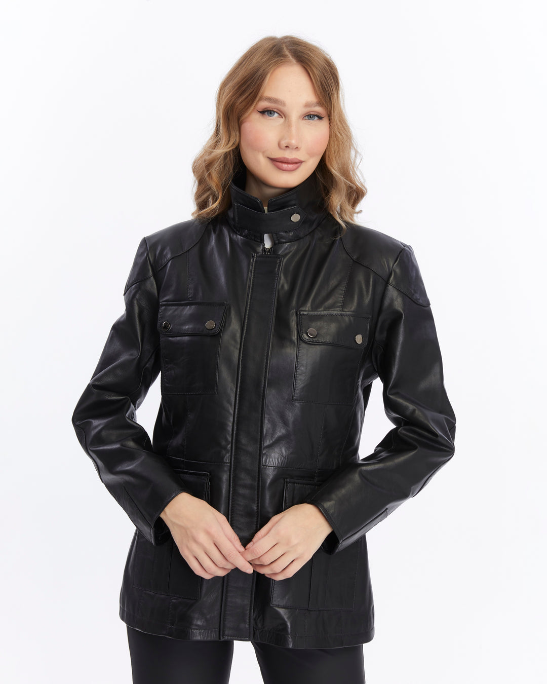Women's Leather Jacket, Black