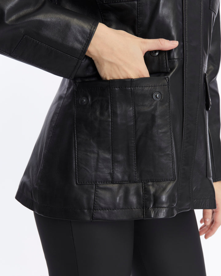 Women's Leather Jacket, Black