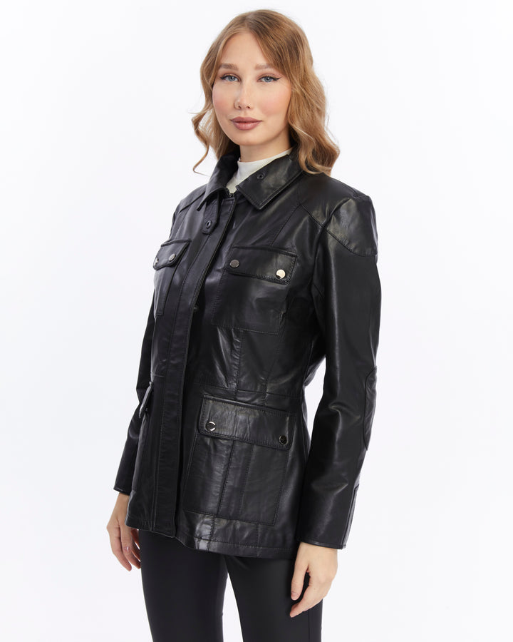 Women's Leather Jacket, Black
