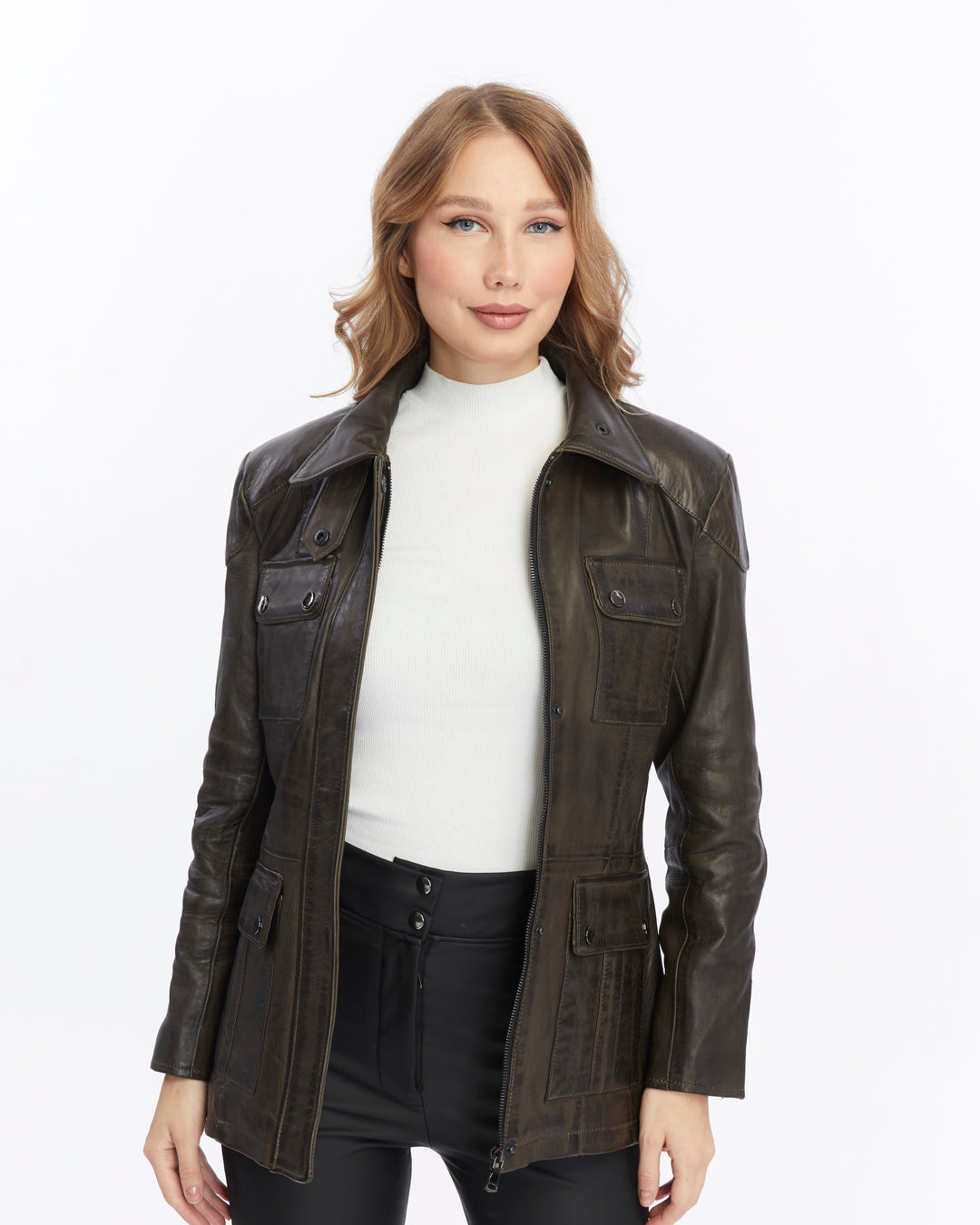 Women's Leather Jacket, Brown