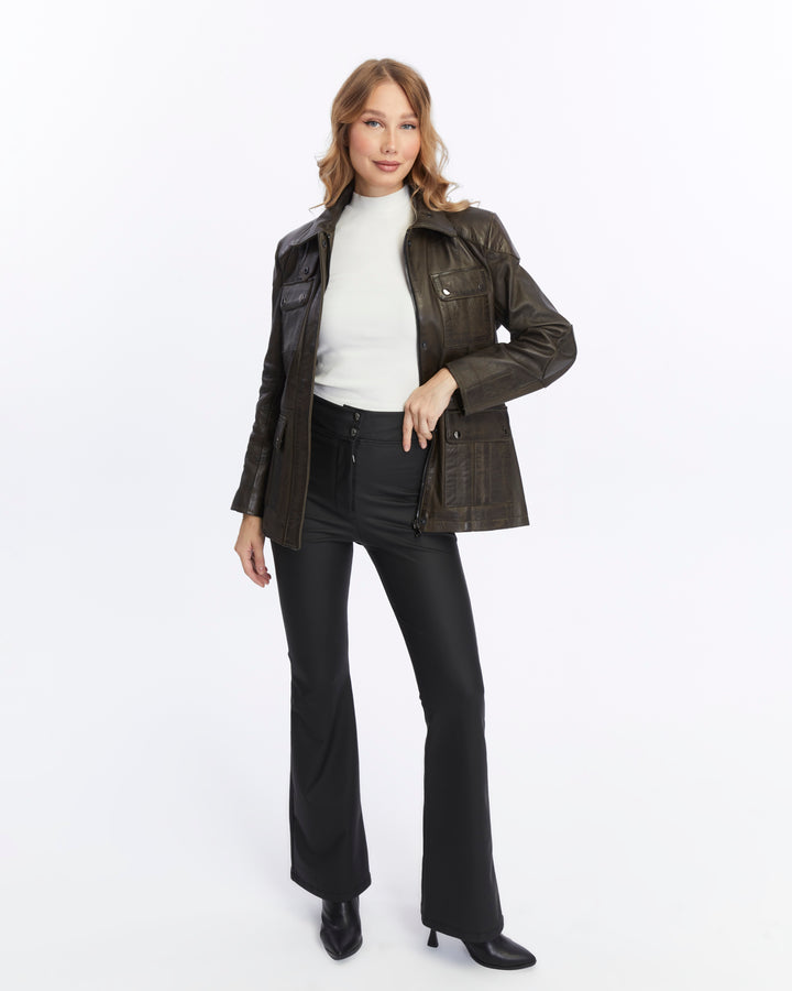 Women's Leather Jacket, Brown