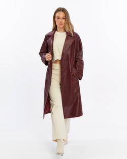 Image of Annabelle Leather Trench Coat