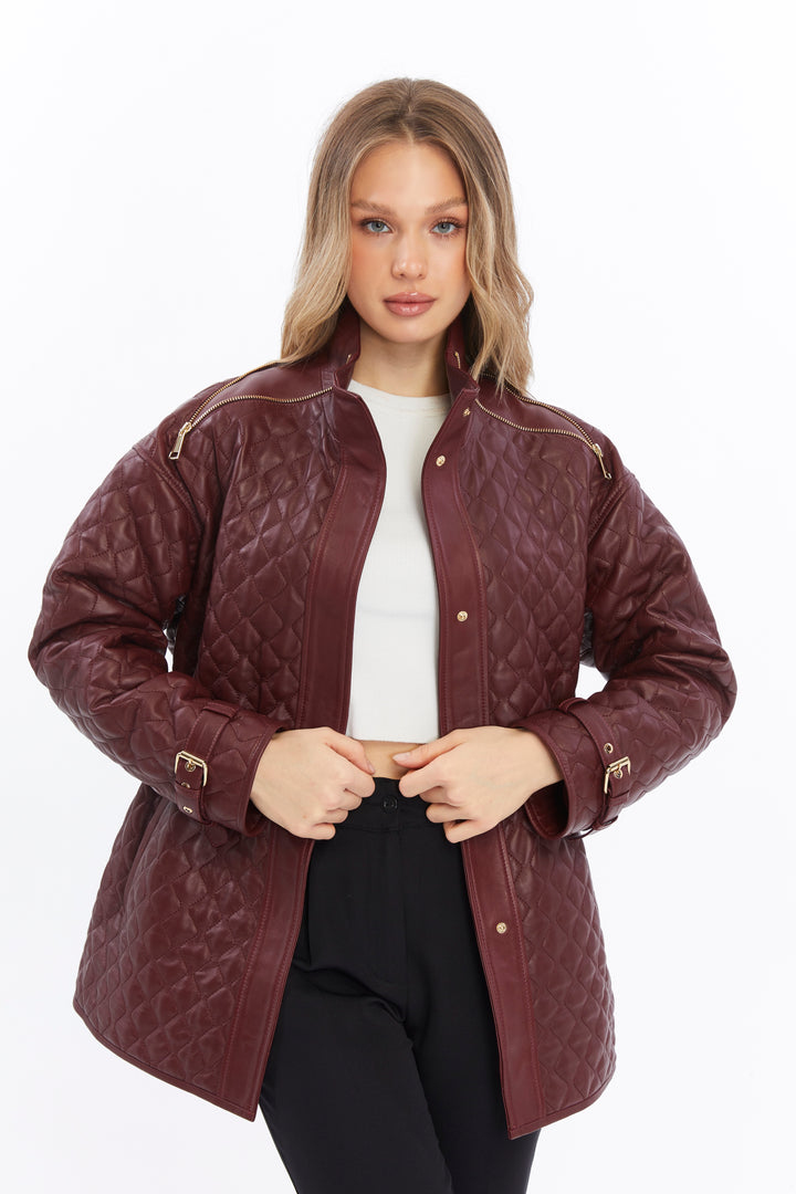 Nora Leather Coat