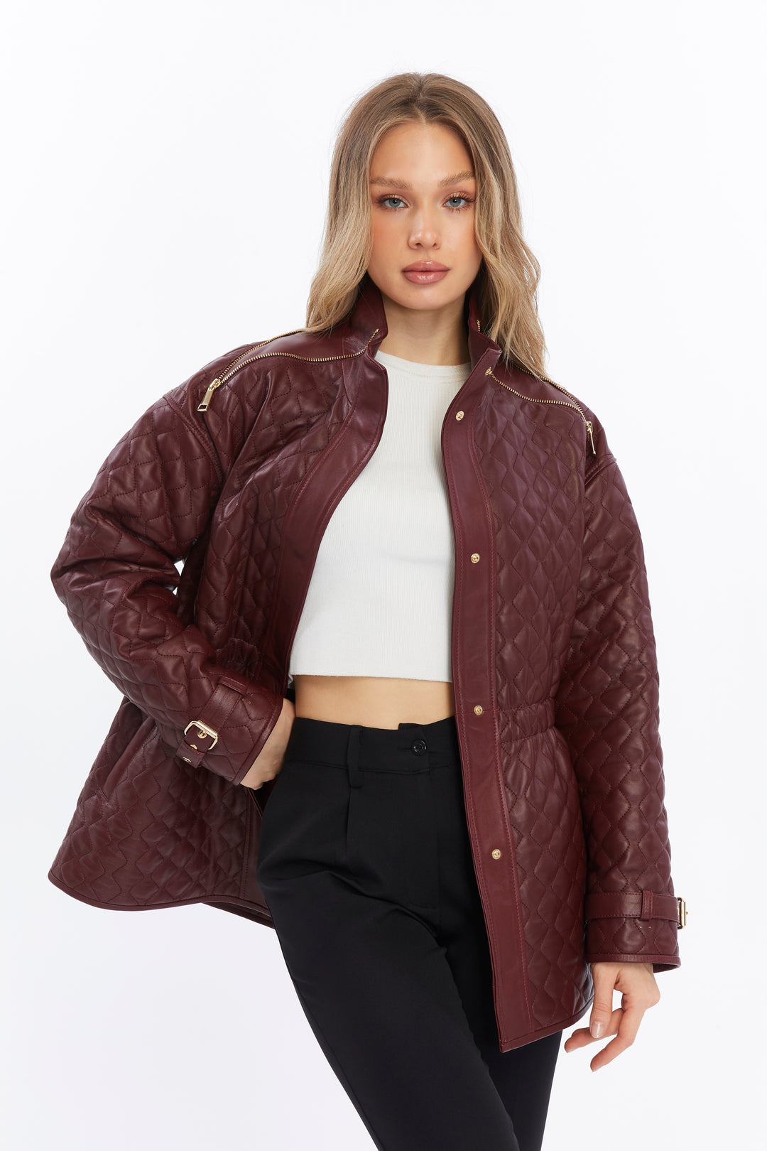 Nora Leather Coat