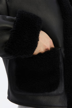 Image of Women's Leather Shearling Jacket