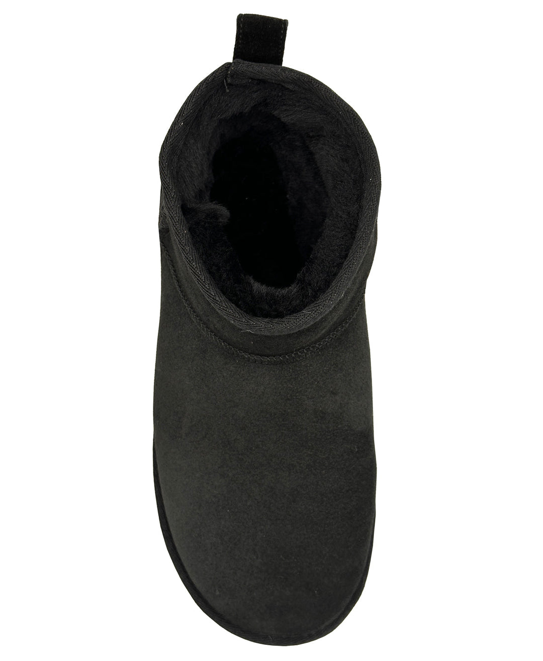 Women's black suede mini boot