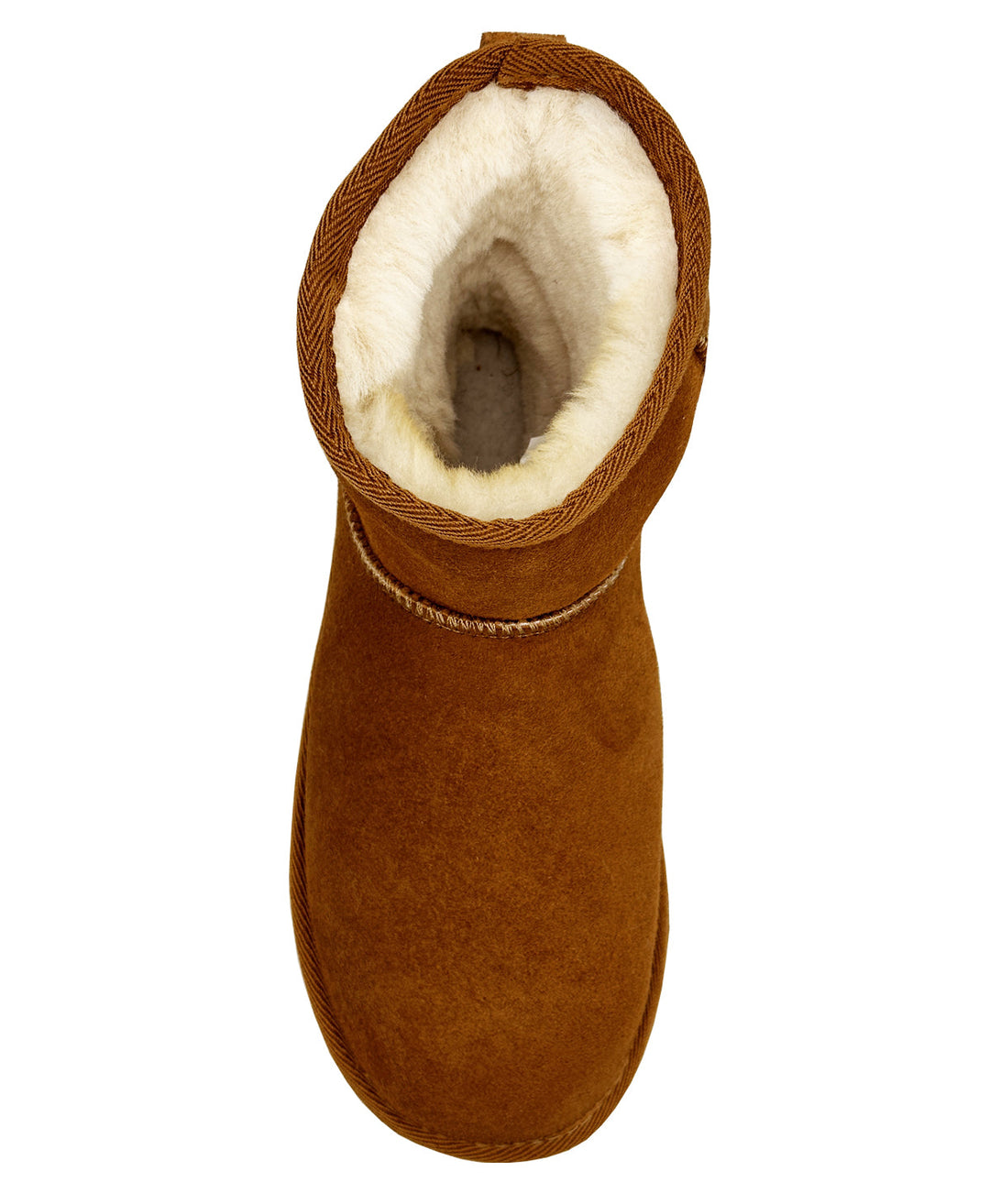 Women's whiskey suede shearling ankle boot