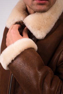 Image of Men's Leather Sheepskin Jacket