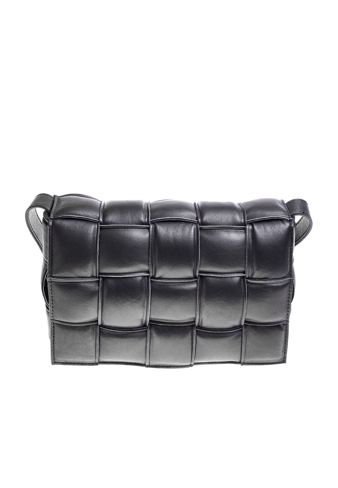 Black quilted leather shoulder bag