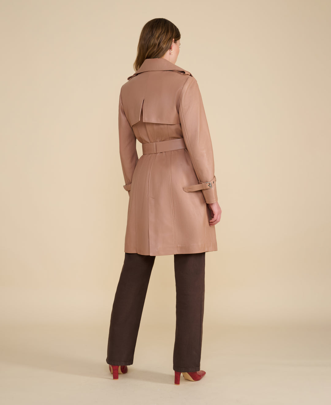 Soho Leather Trench Coat