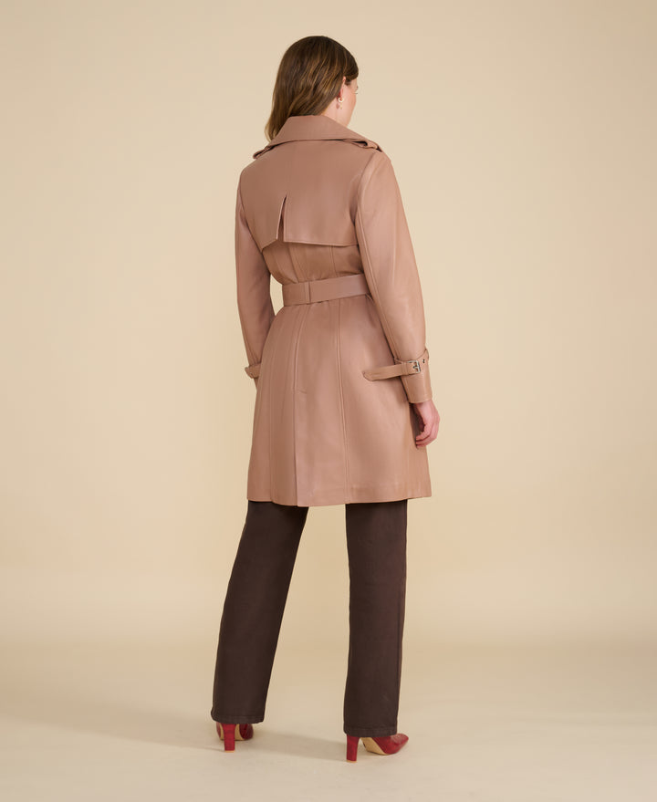 Soho Leather Trench Coat