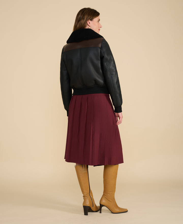 Mabel Black Shearling Jacket