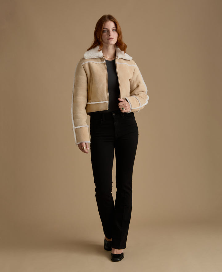 Clara Suede Shearling Jacket